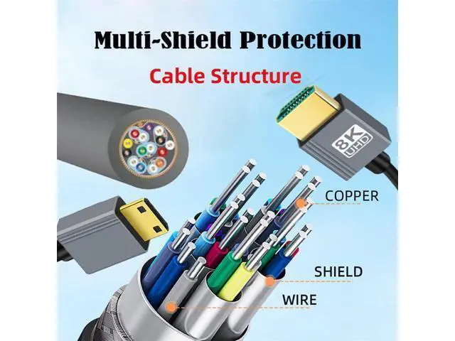 Alt view image 5 of 7 - Cable Mini HDMI 2.1 Male to HDMI Male 8K 60hz Stretch Coiled Cable for HDTV Computer Laptop Monitor (100cm)