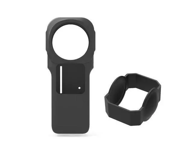 Alt view image 3 of 6 - PULUZ Silicone Protective Case with Lens Cover for Insta360 One RS 1-Inch 360 Edition(Black)