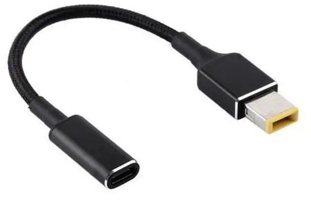 Main image of PD 100W 18.5-20V Big Square USB to USB-C / Type-C Nylon Braid Cable for Thinkpad/ThinkBook/Xiaoxin, Length: about 30cm