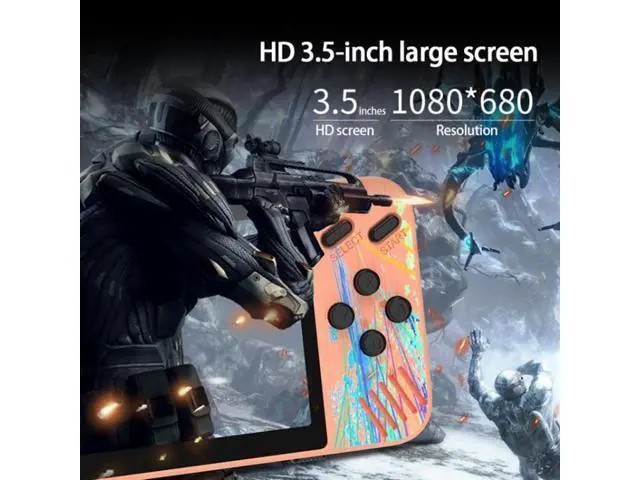 Alt view image 3 of 7 - G3 Macaron 3.5 inch Screen Handheld Game Console Built-in 800 Games Single Player / Green (Green)