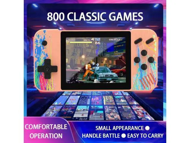 Alt view image 4 of 7 - G3 Macaron 3.5 inch Screen Handheld Game Console Built-in 800 Games Single Player / Green (Green)