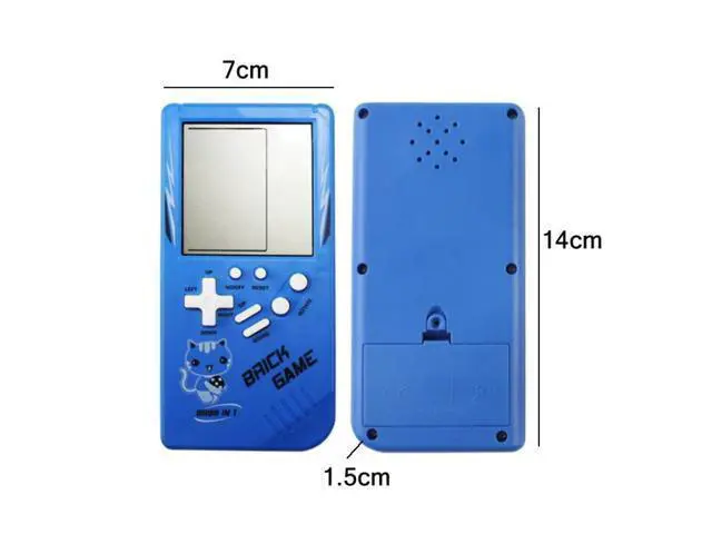 Alt view image 3 of 7 - Large Screen Retro Children Handheld Game Console (Blue) Black