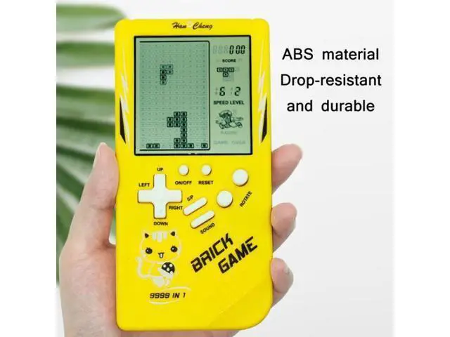 Alt view image 6 of 7 - Large Screen Retro Children Handheld Game Console (Blue) Black