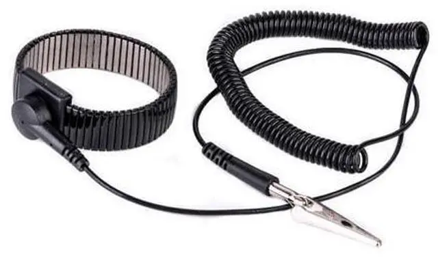 Main image of Flexible PU Cable Metal Anti-static Anti-friction Adjustable Strap Grounding Bracelet Metal Wire Wrist Band