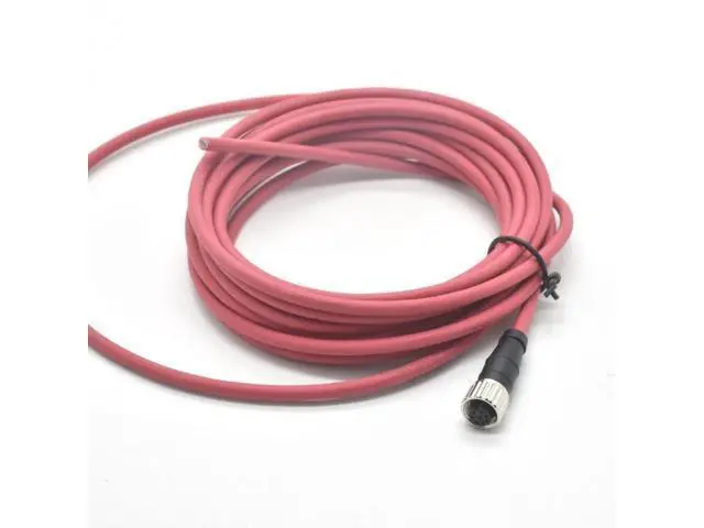 Alt view image 3 of 3 - Red Wire Solid Copper PUR Cable M12 4P/8P Waterproof and Fireproof Connector-industrial Automation Connector
