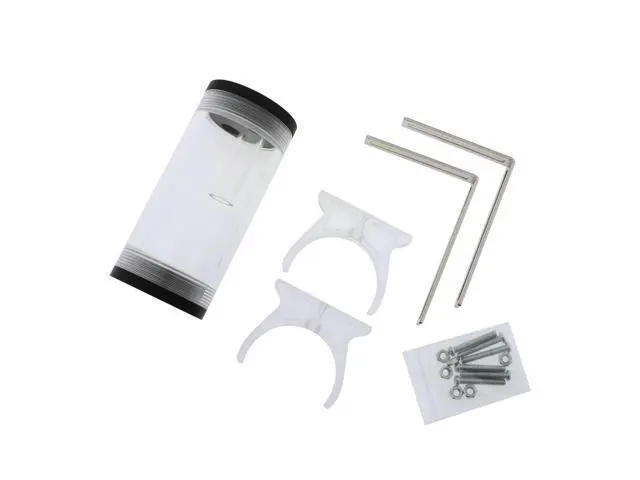 Alt view image 2 of 5 - 50mm Diameter 110mm Water Cooling Tank G1/4 Thread Cylinder Reservoir Tank for PC CPU Computer Cooling Tool with L Shape Buckle