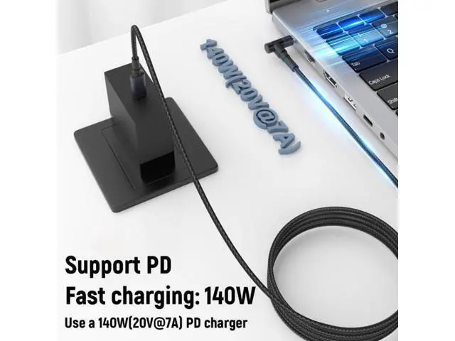 Alt view image 4 of 7 - 1.8m 140W Type-C to DC Laptop Charging Cable, Model:DC5.5x2.1mm 28V5A