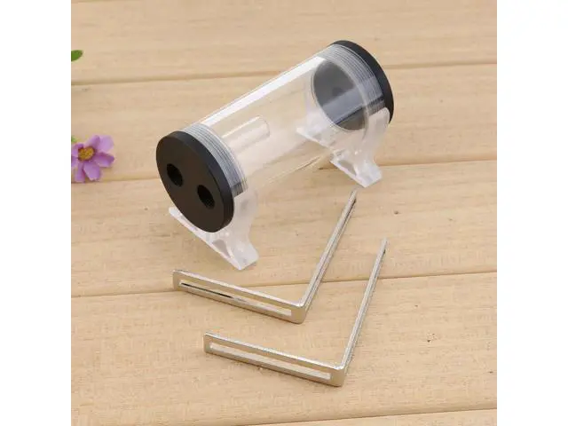 Alt view image 4 of 5 - 50mm Diameter 110mm Water Cooling Tank G1/4 Thread Cylinder Reservoir Tank for PC CPU Computer Cooling Tool with L Shape Buckle