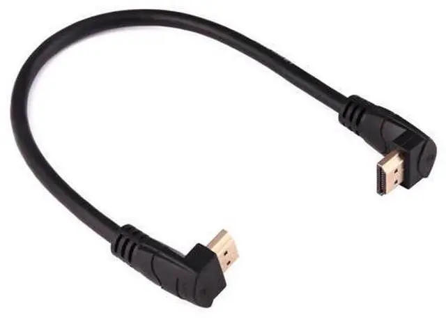 Main image of 30cm 4K*2K HDMI 2.0 Version High Speed 270 Degree Right Angle HDMI Male to 270 Degree Right Angle HDMI Male Cable with Ethernet (Black)