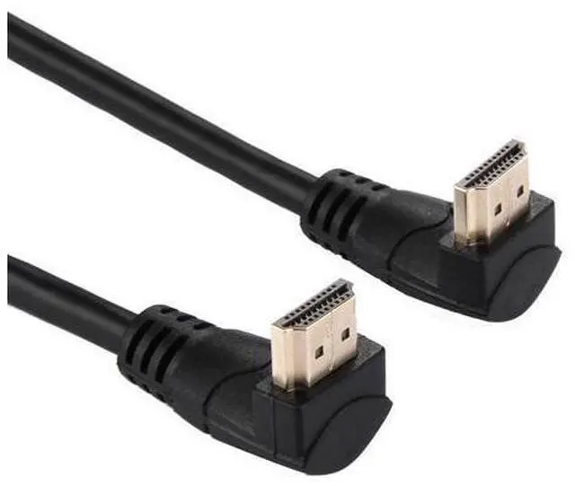 Alt view image 2 of 3 - 30cm 4K*2K HDMI 2.0 Version High Speed 270 Degree Right Angle HDMI Male to 270 Degree Right Angle HDMI Male Cable with Ethernet (Black)