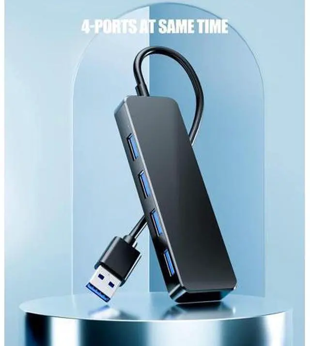 Alt view image 3 of 7 - USB Hub 3.0 4-Port USB 3.0 Hub Multi USB Port Expander for Laptop Xbox Flash Drive Mobile HD Console Printer Camera Keyborad Mouse