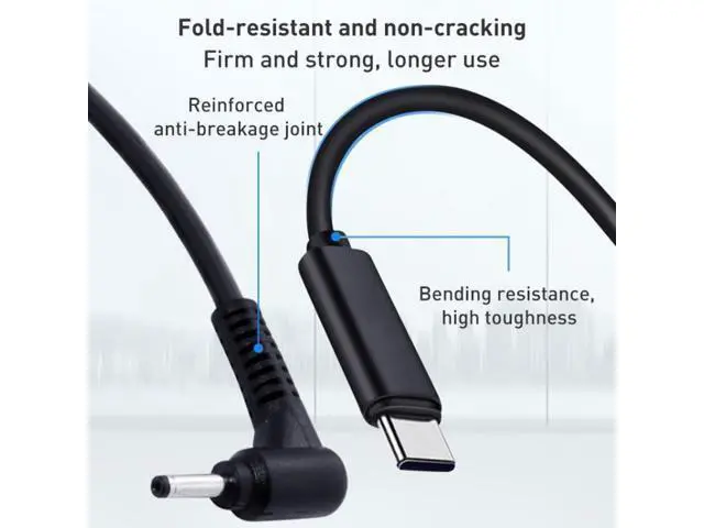 Alt view image 4 of 7 - USB-C / Type-C to 4.0 x 1.7mm Laptop Power Charging Cable, Cable Length: about 1.5m