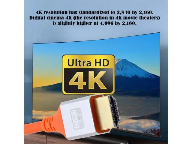 Alt view image 6 of 7 - HDMI 4K to HDMI Ultra Soft High Flex HDTV Cable Hyper Super Flexible Cord High Speed Type-A Male to Male for Computer HDTV 50cm