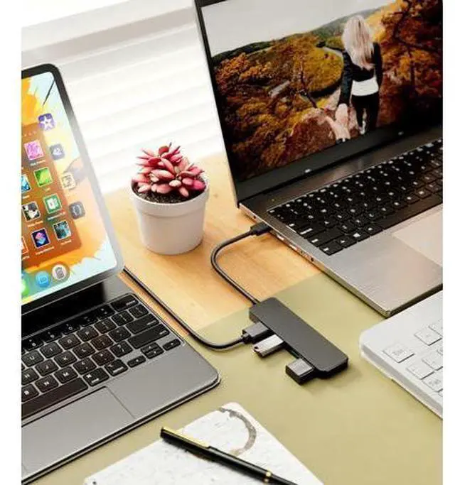Alt view image 5 of 7 - USB Hub 3.0 4-Port USB 3.0 Hub Multi USB Port Expander for Laptop Xbox Flash Drive Mobile HD Console Printer Camera Keyborad Mouse