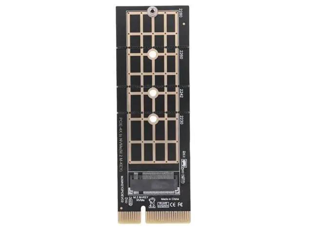 Alt view image 3 of 4 - PCI-E to M.2 Convert Adapter NVMe SSD Adaptor Card PCI-E 3.0 X4 to NVMe M.2 Adapter Support 2230 2242 2260 2280 SSD