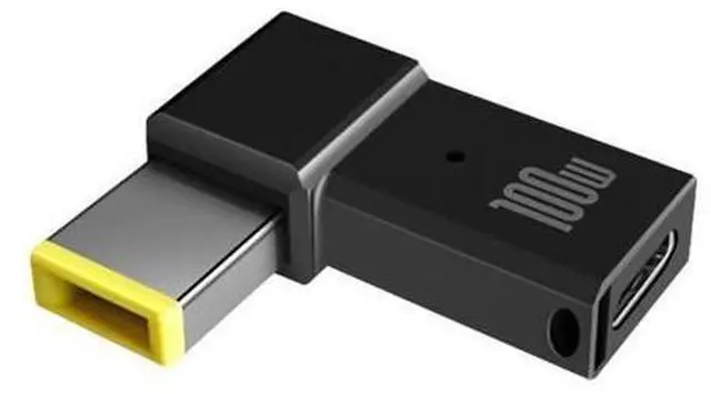 Main image of 100W PD Type C Adapter Female To Square Tip Plug Converter USB-C Fast Charging Cable For Thinkpad DC Power Connector