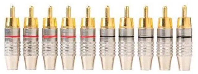 Main image of 10pcs RCA Plug Connector Professional RCA Plug Connector Adapter Accessories for DIY Audio Video Cable