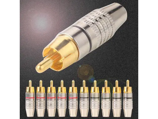 Alt view image 4 of 4 - 10pcs RCA Plug Connector Professional RCA Plug Connector Adapter Accessories for DIY Audio Video Cable