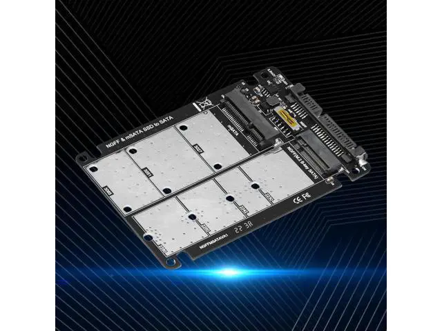 Alt view image 3 of 3 - 2 in 1 Combo M.2 NGFF MSATA SSD To SATA 3.0 Converter Card M.2 NGFF B-key & MSATA SSD To SATA 3.0 Converter for PC Laptop