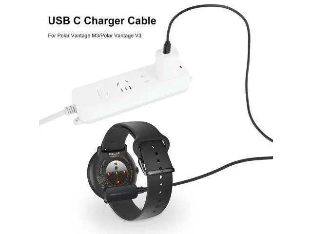 Alt view image 2 of 4 - USB C Charging Cable Cord 1M Charger Cord Portable Power Adapter for Polar P/Polar PPro for Polar Ignite 3/ Grit X2 Pro