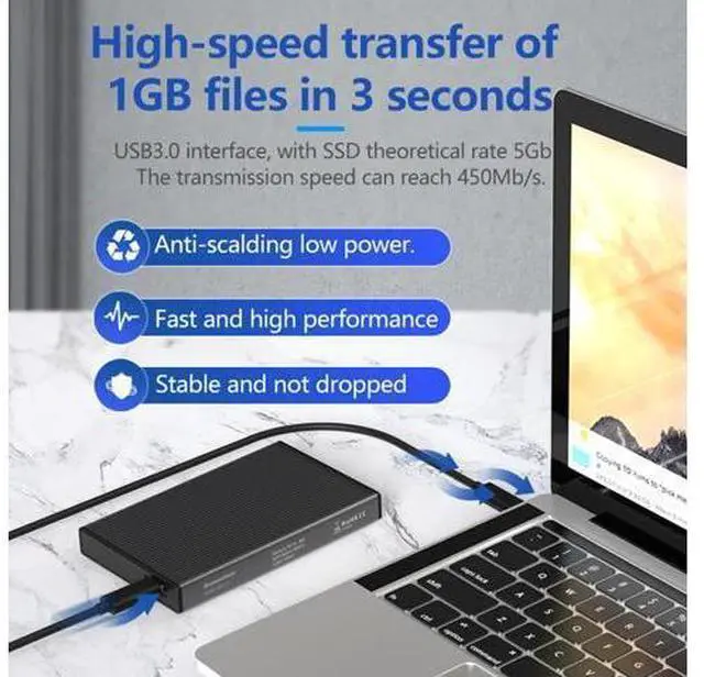 Alt view image 3 of 3 - 2.5 SATA To USB 3.0 Hard Drive Case Tools Free HDD Case 2.5 SATA To USB 3.0 Adapter