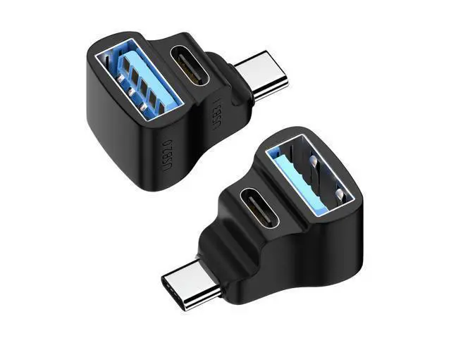 Alt view image 2 of 3 - 1 To 2 USB-C To USB-C USB-A Adapter 20Gbps USB-C Male To USB-C USB-A Female Adapter 8K 60HZ 180 Degree for STEAM DECK/Switch