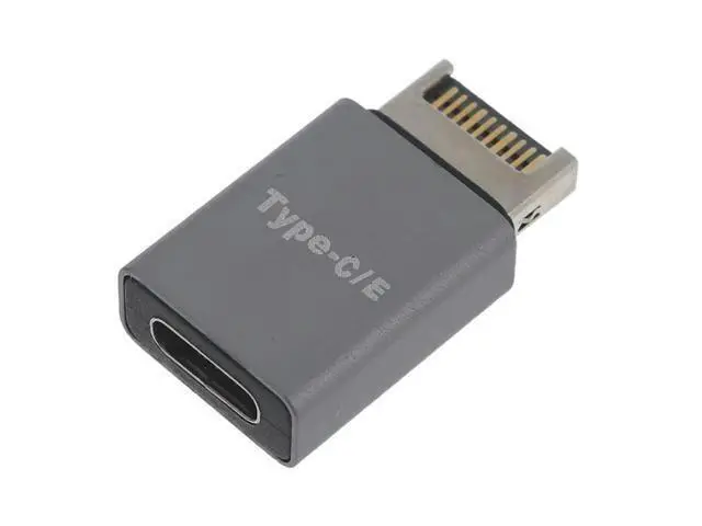 Alt view image 2 of 3 - USB Front Panel Header Type E to USB C Type C Expansion Cable Adapter Connector for Desktop Computer Motherboard Plug