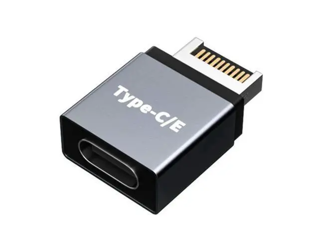 Alt view image 3 of 3 - USB Front Panel Header Type E to USB C Type C Expansion Cable Adapter Connector for Desktop Computer Motherboard Plug