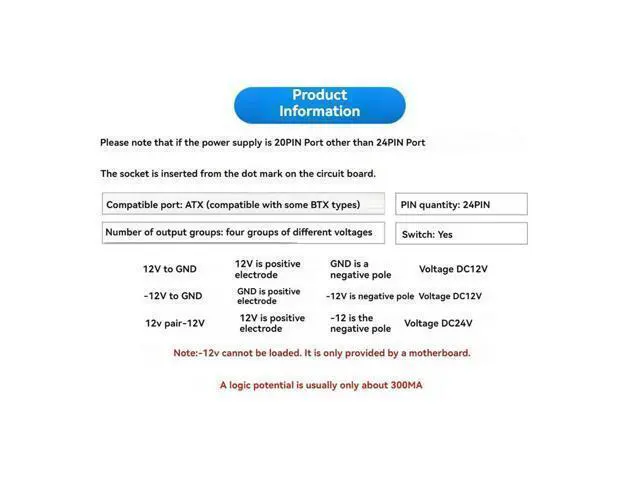 Alt view image 4 of 4 - XH-M229 HU-M27 PC Desktop Chassis Power Supply ATX Adapter Takeout Board Outlet Output Terminal Module with Case