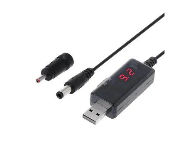 Alt view image 2 of 3 - DC 5V To 9V 12V USB Boost Converter with 3.5x1.35mm Connecter USB Step-up Converter LED Digital Display for Power Supply Charger