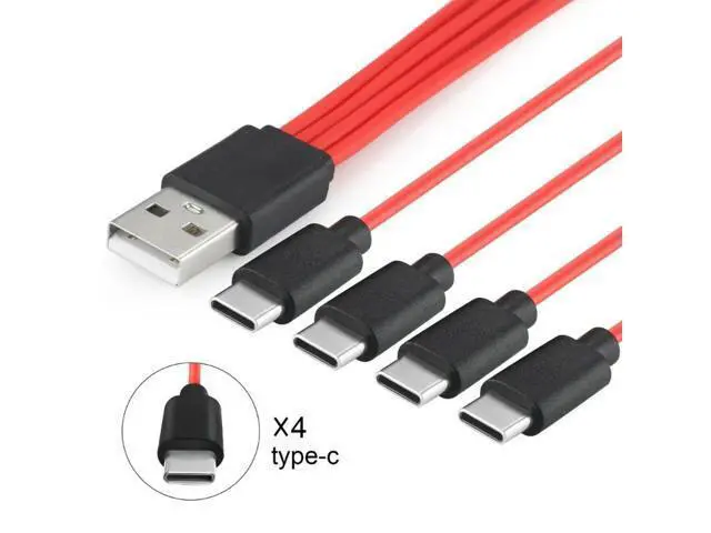 Alt view image 2 of 3 - 4 in 1 Convert Type-C USB Splitter Cable 4 Port Fast-Charging Adapter for Hard Drive Disk Phone Charger Cord Connector