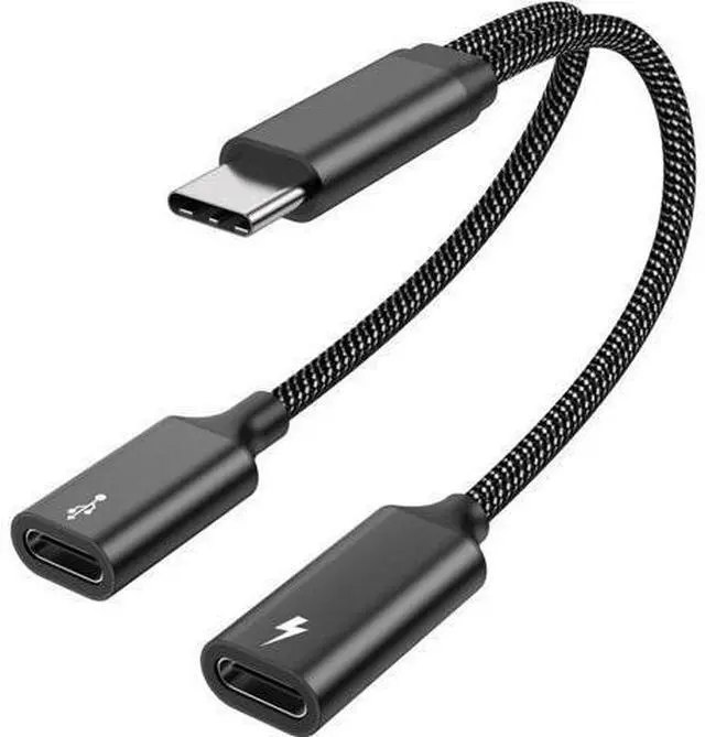 Main image of USB C Splitter USB C to USB C Female Adapter USB Y Splitter Cable(NOT for Monitor)USB C Male to 2USB-C Female Cord Double USB C Port Hub USB C Charging Split Adapter for Mac Xbox One PS5 Laptop