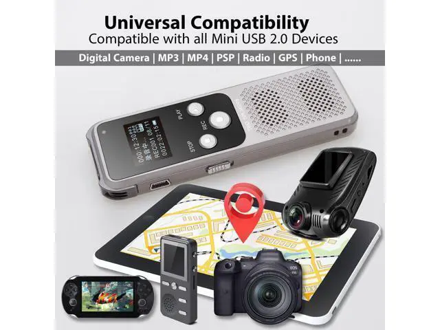 Alt view image 4 of 5 - USB C to Mini USB Adapter, Type C Female to Mini USB 2.0 Male Convert Connector Support Charge & Data Sync Compatible GoPro Hero 3+, MP3 Players, Dash Cam, Digital Camera, Receiver etc(2-Pack) Black