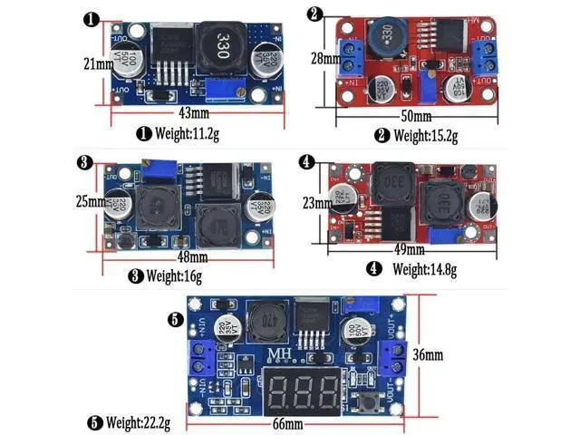 Alt view image 5 of 6 - XL6009 4A Boost Converter Step Up Adjustable 15W 5-32V to 5-50V DC-DC Power Supply Module High Performance Low Ripple