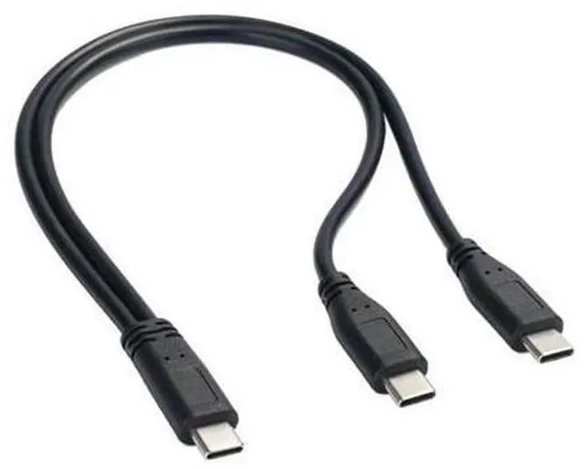 Main image of USB C male to Double USB C male Splitter Cord Converter Multiple Hubs USB Type C Port Hub Charger Power Split Adapter