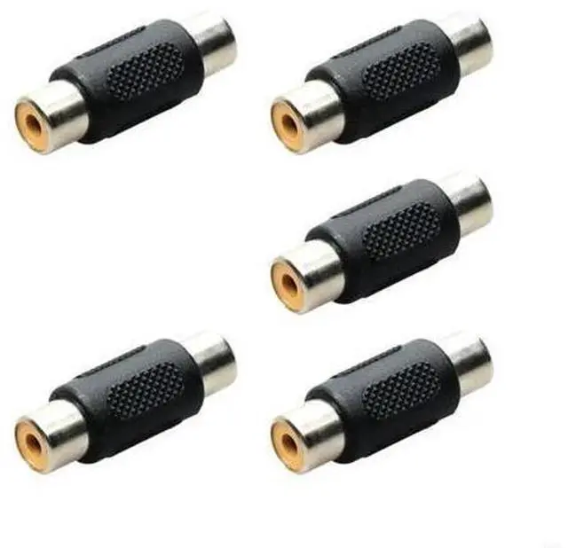 Main image of 5PCS RCA Female To Female Jack Plug RCA Connector AV Cable Plug Video Audio CCTV Extension Adapter
