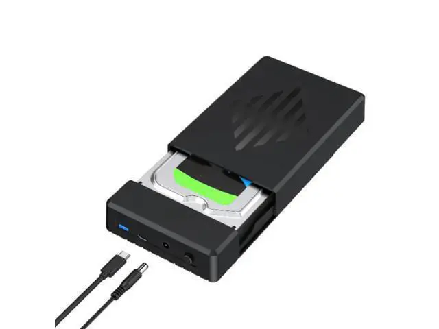 Alt view image 4 of 4 - Desktop 3.5-Inch USB 3.1 SATA Portable Hard Drive Enclosure Plastic Case HD356T USB To SATA Adapter