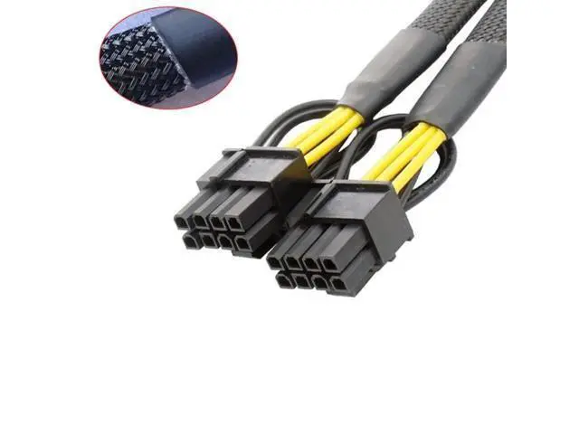 Alt view image 3 of 6 - GPU PCIe 6Pin Female to 2X 8Pin (6+2) Male PCIExpress Graphics Card Power Adapter 6P PCIE Extension Splitter Cable