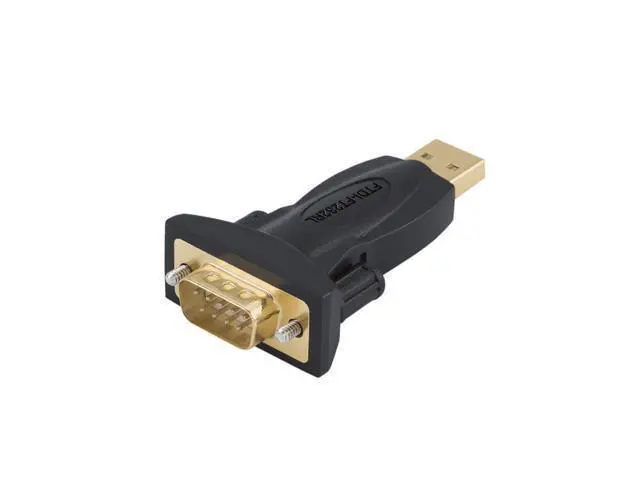 Alt view image 2 of 2 - USB to RS232 Adapter with FTDI Chipset, CableCreation USB 2.0 Male to RS232 Male DB9 Serial Converter for cashier register,Modem,scanner,Industriual machinery,CNC and Above,Black