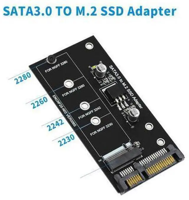Alt view image 5 of 5 - XT-XINTE 5PCS Sata Adapter for Ngff ( M2 ) Ssd To 2.5 inch To Sata3 Convert Card For 30/42/60/80Mm M.2 Ssd Hard Drive