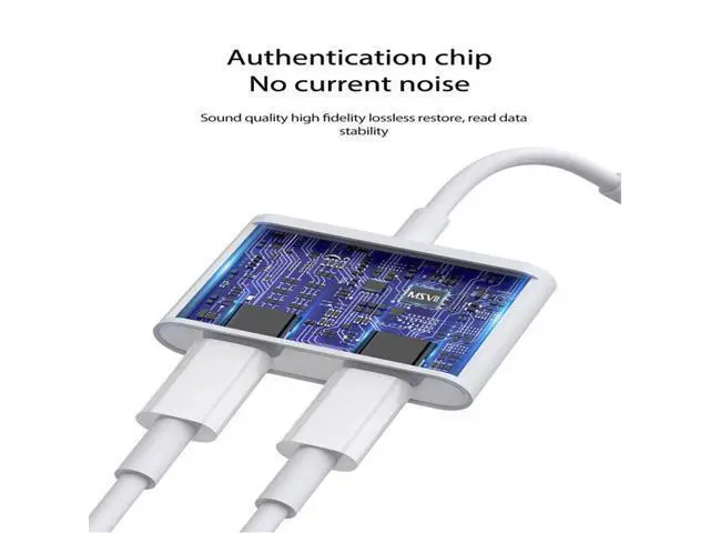 Alt view image 3 of 6 - 2 In 1 Adapter Type-c adapter to eat chicken phone earphone conversion head double c port suport audio output + wire control