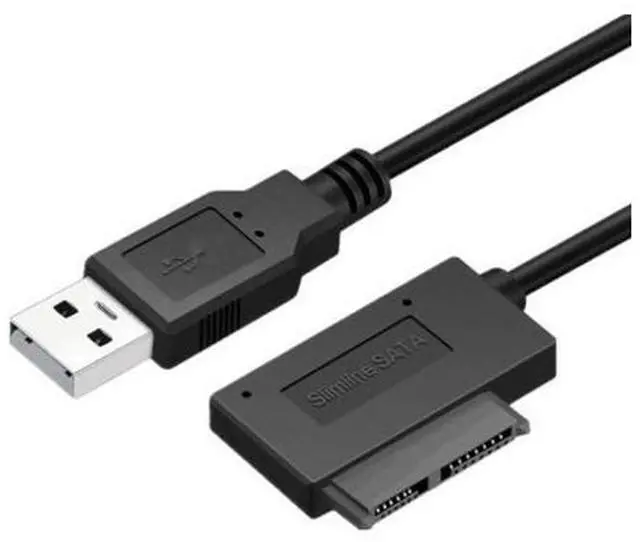 Main image of USB2.0 To Mini Sata II 7+6 13Pin Adapter Converter Cable for Laptop CD/DVD ROM Slimline Drive