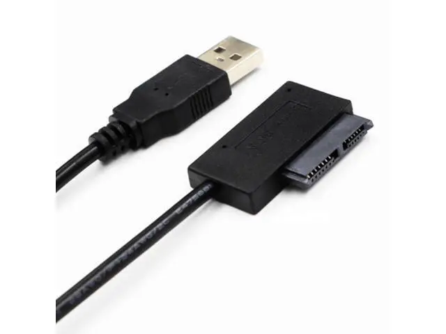 Alt view image 3 of 3 - USB2.0 To Mini Sata II 7+6 13Pin Adapter Converter Cable for Laptop CD/DVD ROM Slimline Drive