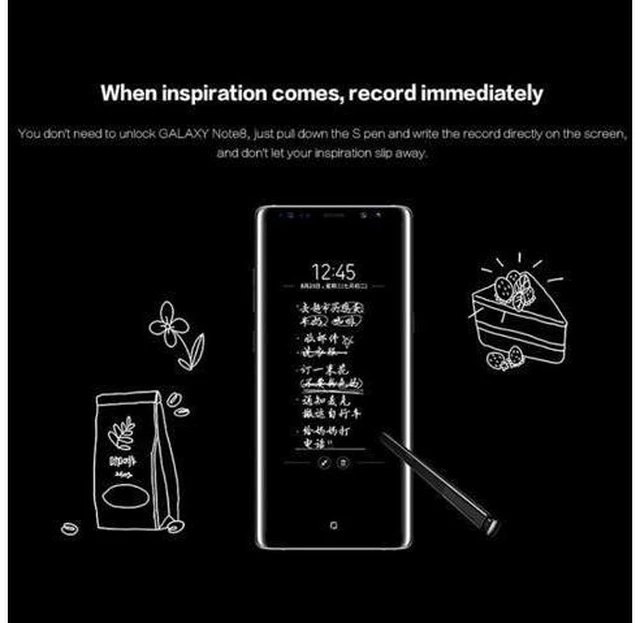 Alt view image 6 of 7 - For Galaxy Note 8 / N9500 Touch Stylus S Pen Black Pink Grey