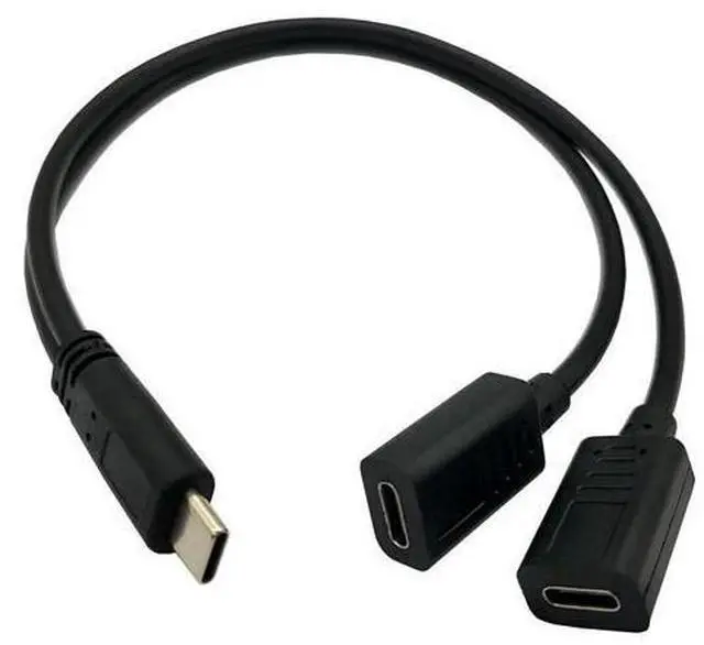 Main image of USB C Splitter Charge Cable USB Type C Male to Dual 2 USB Type C Female Splitter Y Charge Connector Cable Only for Charging Mac