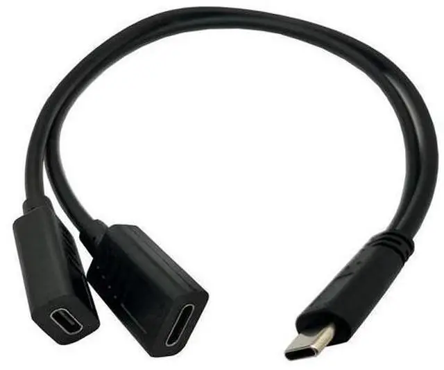 Alt view image 2 of 4 - USB C Splitter Charge Cable USB Type C Male to Dual 2 USB Type C Female Splitter Y Charge Connector Cable Only for Charging Mac