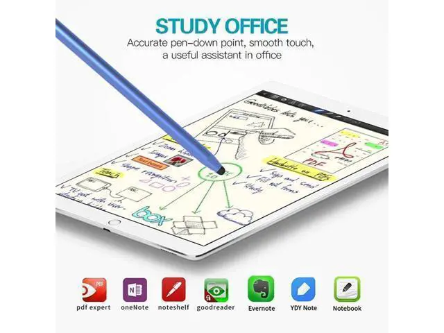 Alt view image 4 of 6 - Universal Two-end Rubber Nibs Capacitive Stylus Pen with Magnetic Cap