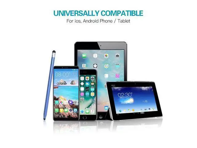 Alt view image 6 of 6 - Universal Two-end Rubber Nibs Capacitive Stylus Pen with Magnetic Cap