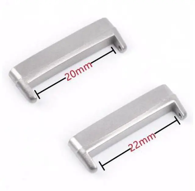Alt view image 3 of 5 - For Fitbit Versa 4 / Sense 2 1 Pair Universal Metal Watch Band Connectors(Black)