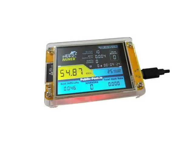 Alt view image 4 of 6 - Nerdminer 2 Miner 55-60KH/S 2.8 Inch Display BTC Solo Lottery Miner Bitcoin BTC Miner Solo Nerd Miner With Case
